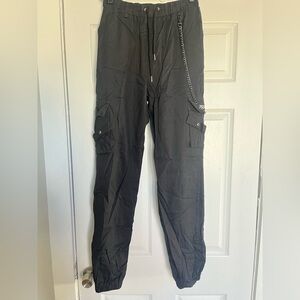 Missguided Black Cargo Joggers